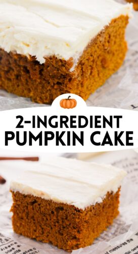 2-ingredient pumpkin cake pin.
