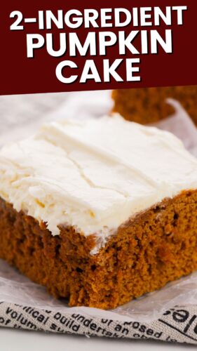 2-ingredient pumpkin cake pin.