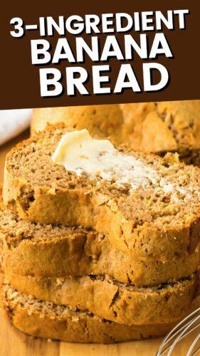 3-Ingredient Banana Bread Pin.