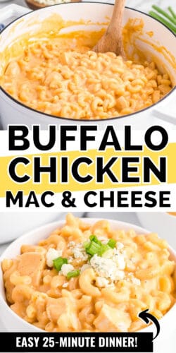 Buffalo Chicken Mac & Cheese - easy 25-minute dinner