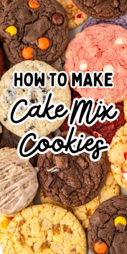 How to Make Cake Mix Cookies Pin.