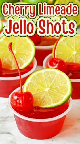 Cherry Limeade Jello Shots pin.