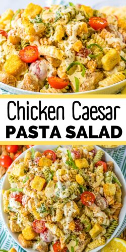 Chicken Caesar Pasta Salad Pin.