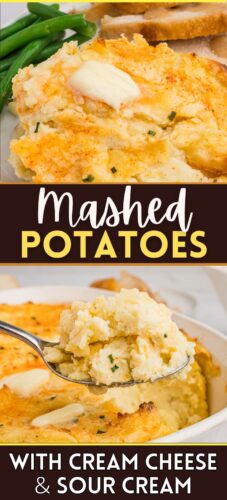 Mashed Potatoes with cream cheese and sour cream pin.