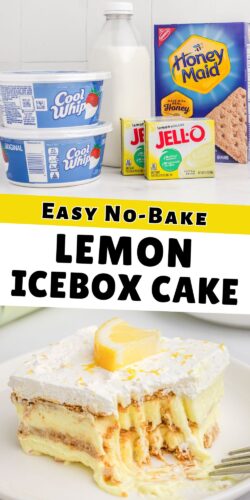 Easy no-bake Lemon Icebox Cake Pin.