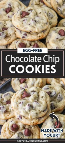 Egg-Free Chocolate Chip Cookies with Green Yogurt.