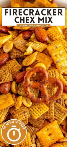 Firecracker Chex Mix Pin.
