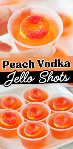 Peach Vodka Jello Shots pin.