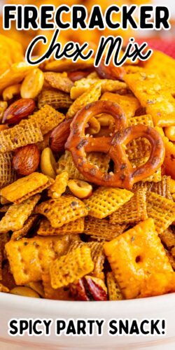 Firecracker Chex Mix - Spicy Party Snack Pin.