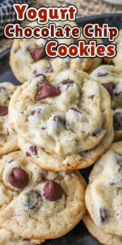 Yogurt Chocolate Chip Cookies Recipe pin.