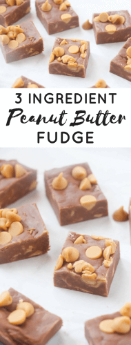 3 Ingredient Peanut Butter Fudge.